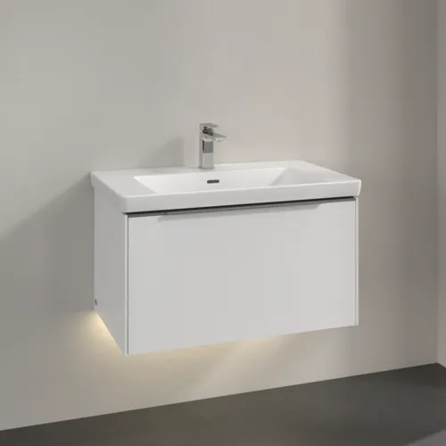 VILLEROY BOCH Subway 3.0 Vanity unit, s osvětlením, 1 zásuvka, 772 x 429 x 478 mm, Brilliant White #C573L0VE, obrázek 2