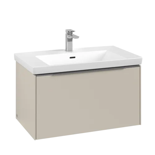 VILLEROY BOCH Subway 3.0 Vanity unit, s osvětlením, 1 zásuvka, 772 x 429 x 478 mm, Cashmere Grey #C573L0VN
