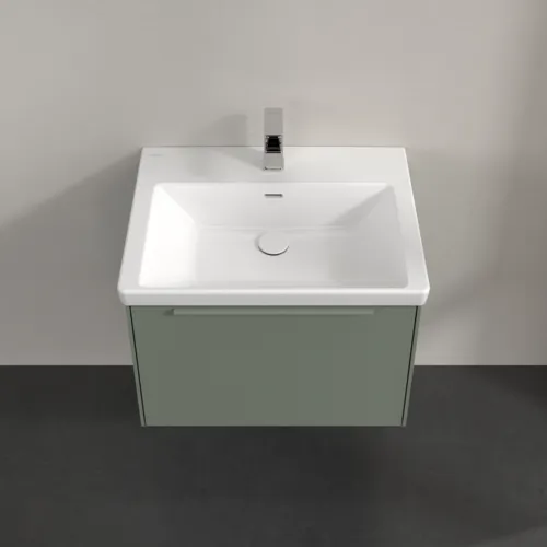 VILLEROY BOCH Subway 3.0 Vanity unit, s osvětlením, 1 zásuvka, 622 x 429 x 478 mm, Soft Green #C575L2AF, obrázek 4