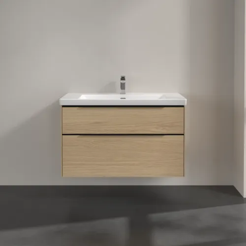 VILLEROY BOCH Subway 3.0 Vanity unit, 2 výsuvy, 973 x 576 x 478 mm, dub severský #C57001VJ, obrázek 3
