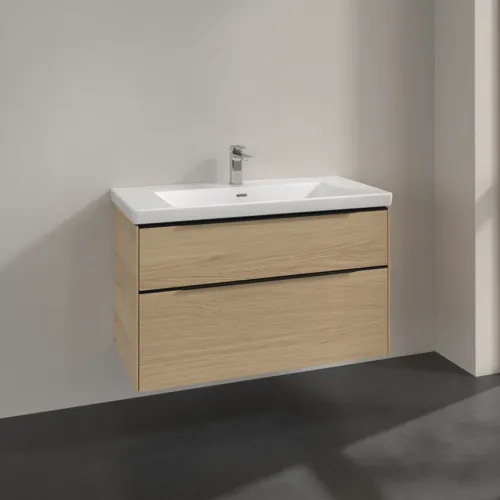 VILLEROY BOCH Subway 3.0 Vanity unit, 2 výsuvy, 973 x 576 x 478 mm, dub severský #C57001VJ, obrázek 2