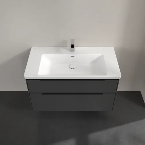 VILLEROY BOCH Subway 3.0 Vanity unit, 2 výsuvy, 973 x 576 x 478 mm, grafitová barva #C57001VR, obrázek 4