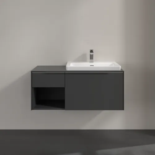 VILLEROY BOCH Subway 3.0 Vanity unit, 2 výsuvy, 1001 x 423 x 516 mm, Graphite / Graphite #C57100VR, obrázek 3