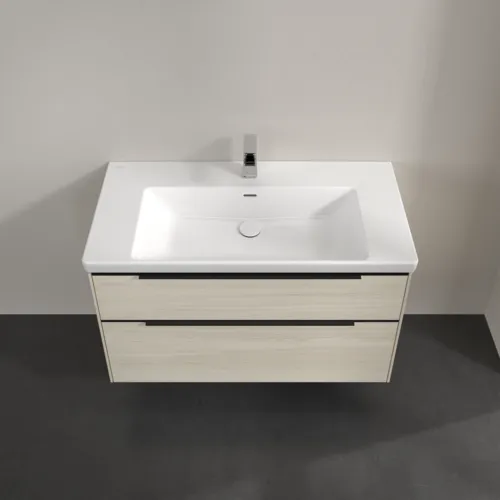 VILLEROY BOCH Subway 3.0 Vanity unit, s osvětlením, 2 výsuvy, 973 x 576 x 478 mm, bílý dub #C570L1AA, obrázek 4