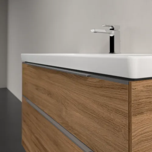 VILLEROY BOCH Subway 3.0 Vanity unit, 2 výsuvy, 973 x 576 x 478 mm, dub Kansas #C57000RH, obrázek 5