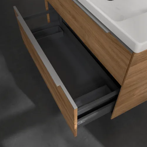VILLEROY BOCH Subway 3.0 Vanity unit, 2 výsuvy, 973 x 576 x 478 mm, dub Kansas #C57000RH, obrázek 6