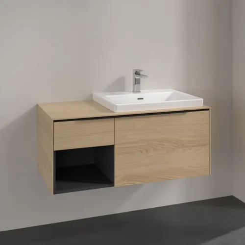 VILLEROY BOCH Subway 3.0 Vanity unit, 2 výsuvy, 1001 x 423 x 516 mm, Severský dub / Severský dub #C57101VJ, obrázek 2