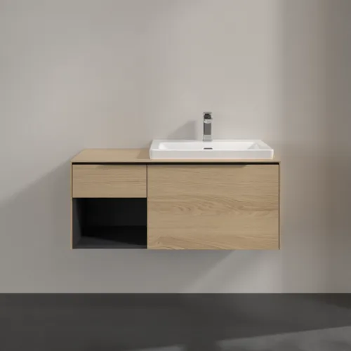 VILLEROY BOCH Subway 3.0 Vanity unit, 2 výsuvy, 1001 x 423 x 516 mm, Severský dub / Severský dub #C57101VJ, obrázek 3