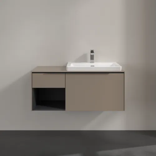 VILLEROY BOCH Subway 3.0 Vanity unit, 2 výsuvy, 1001 x 423 x 516 mm, taupe / taupe #C57101VM, obrázek 3