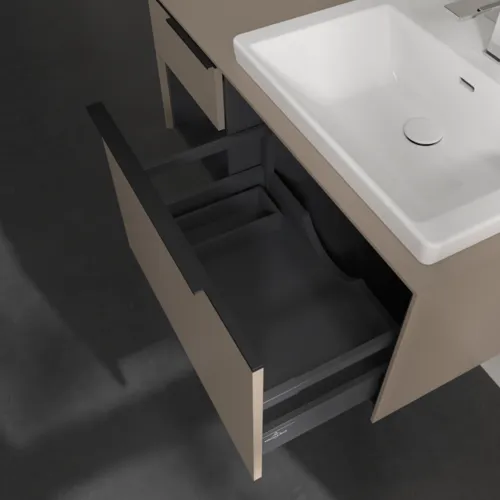 VILLEROY BOCH Subway 3.0 Vanity unit, 2 výsuvy, 1001 x 423 x 516 mm, taupe / taupe #C57101VM, obrázek 6