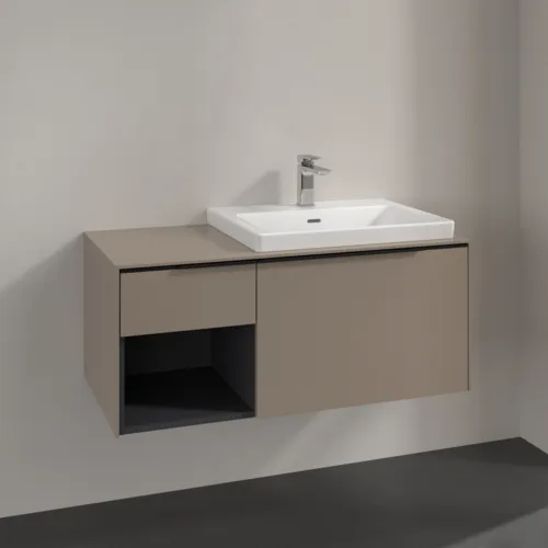 VILLEROY BOCH Subway 3.0 Vanity unit, 2 výsuvy, 1001 x 423 x 516 mm, taupe / taupe #C57101VM, obrázek 2