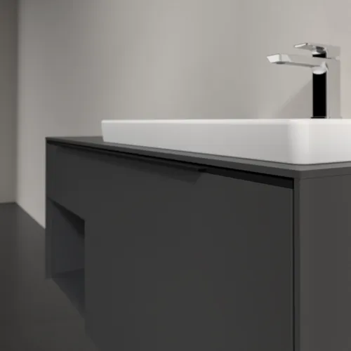 VILLEROY BOCH Subway 3.0 Vanity unit, 2 výsuvy, 1001 x 423 x 516 mm, Graphite / Graphite #C57101VR, obrázek 5