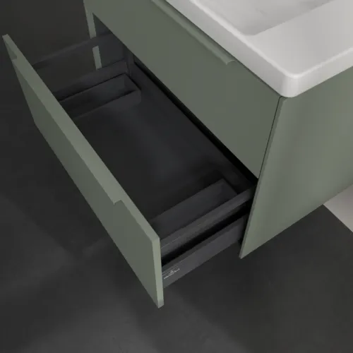 VILLEROY BOCH Subway 3.0 Vanity unit, s osvětlením, 2 výsuvy, 772 x 576 x 478 mm, Soft Green #C574L2AF, obrázek 7