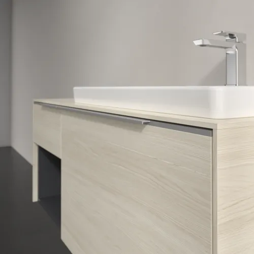 VILLEROY BOCH Subway 3.0 Vanity unit, s osvětlením, 2 výsuvy, 1001 x 423 x 516 mm, bílý dub / bílý dub #C571L0AA, obrázek 6