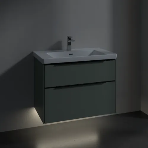 VILLEROY BOCH Subway 3.0 Vanity unit, s osvětlením, 2 výsuvy, 772 x 576 x 478 mm, Soft Green #C574L1AF, obrázek 5