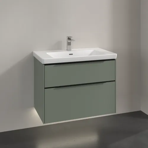 VILLEROY BOCH Subway 3.0 Vanity unit, s osvětlením, 2 výsuvy, 772 x 576 x 478 mm, Soft Green #C574L1AF, obrázek 2