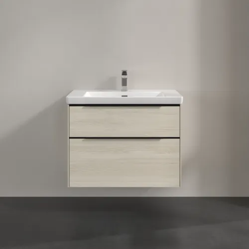 VILLEROY BOCH Subway 3.0 Vanity unit, s osvětlením, 2 výsuvy, 772 x 576 x 478 mm, bílý dub #C574L1AA, obrázek 3