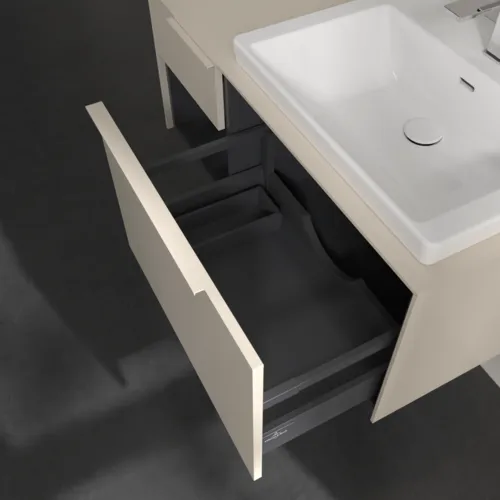 VILLEROY BOCH Subway 3.0 Vanity unit, 2 výsuvy, 1001 x 423 x 516 mm, Cashmere Grey / Cashmere Grey #C57102VN, obrázek 6