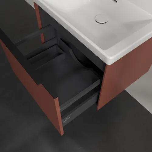 VILLEROY BOCH Subway 3.0 Vanity unit, 1 zásuvka, 572 x 429 x 478 mm, vínově červená #C57701AH, obrázek 6