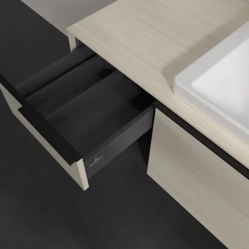 VILLEROY BOCH Subway 3.0 Vanity unit, s osvětlením, 2 výsuvy, 1001 x 423 x 516 mm, bílý dub / bílý dub #C571L1AA, obrázek 8