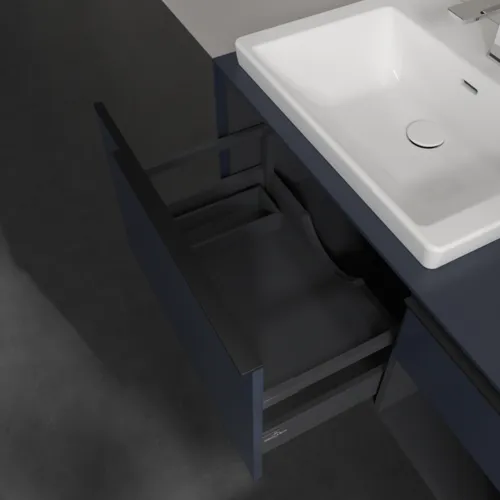 VILLEROY BOCH Subway 3.0 Vanity unit, 2 výsuvy, 1001 x 423 x 516 mm, Marine Blue / Marine Blue #C57201VQ, obrázek 6