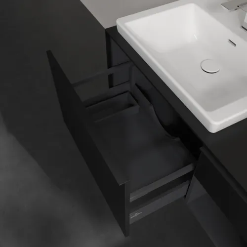 VILLEROY BOCH Subway 3.0 Vanity unit, 2 výsuvy, 1001 x 423 x 516 mm, Volcano Black / Volcano Black #C57201VL, obrázek 6