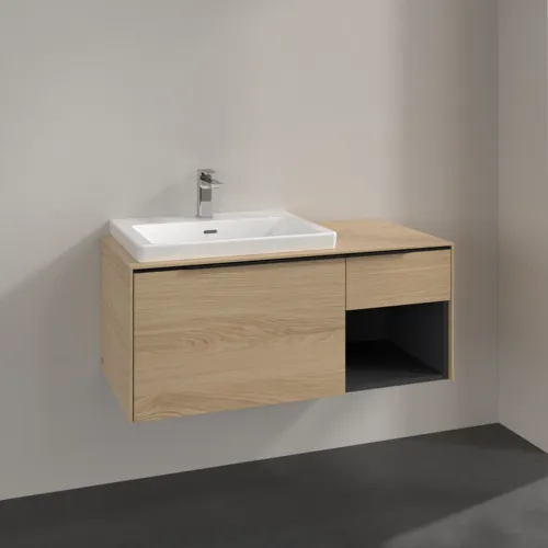 VILLEROY BOCH Subway 3.0 Vanity unit, 2 výsuvy, 1001 x 423 x 516 mm, Severský dub / Severský dub #C57201VJ, obrázek 2