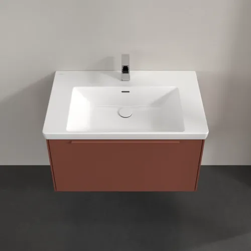 VILLEROY BOCH Subway 3.0 Vanity unit, s osvětlením, 1 zásuvka, 772 x 429 x 478 mm, vínově červená #C573L2AH, obrázek 4