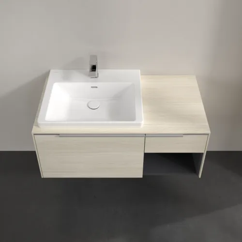 VILLEROY BOCH Subway 3.0 Vanity unit, s osvětlením, 2 výsuvy, 1001 x 423 x 516 mm, bílý dub / bílý dub #C572L0AA, obrázek 4