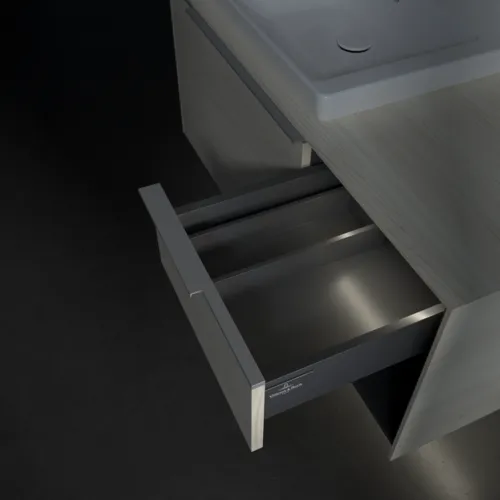 VILLEROY BOCH Subway 3.0 Vanity unit, s osvětlením, 2 výsuvy, 1001 x 423 x 516 mm, bílý dub / bílý dub #C572L0AA, obrázek 9