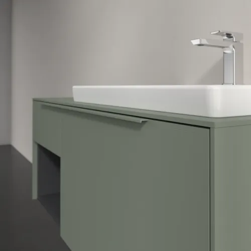 VILLEROY BOCH Subway 3.0 Vanity unit, s osvětlením, 2 výsuvy, 1001 x 423 x 516 mm, Soft Green / Soft Green #C571L2AF, obrázek 6