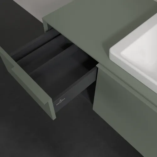 VILLEROY BOCH Subway 3.0 Vanity unit, s osvětlením, 2 výsuvy, 1001 x 423 x 516 mm, Soft Green / Soft Green #C571L2AF, obrázek 8