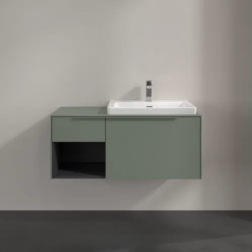 VILLEROY BOCH Subway 3.0 Vanity unit, s osvětlením, 2 výsuvy, 1001 x 423 x 516 mm, Soft Green / Soft Green #C571L2AF, obrázek 3