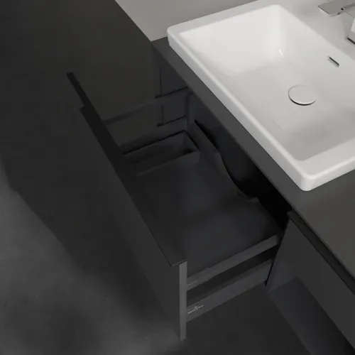 VILLEROY BOCH Subway 3.0 Vanity unit, 2 výsuvy, 1001 x 423 x 516 mm, Graphite / Graphite #C57201VR, obrázek 6