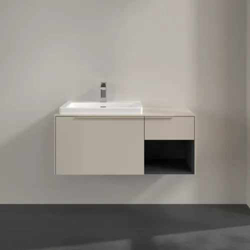 VILLEROY BOCH Subway 3.0 Vanity unit, 2 výsuvy, 1001 x 423 x 516 mm, Cashmere Grey / Cashmere Grey #C57202VN, obrázek 3
