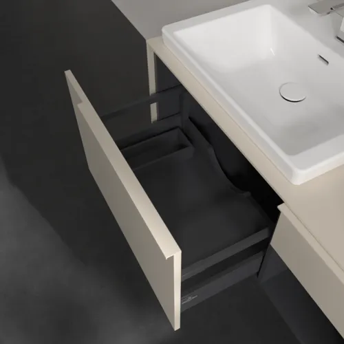 VILLEROY BOCH Subway 3.0 Vanity unit, 2 výsuvy, 1001 x 423 x 516 mm, Cashmere Grey / Cashmere Grey #C57202VN, obrázek 6