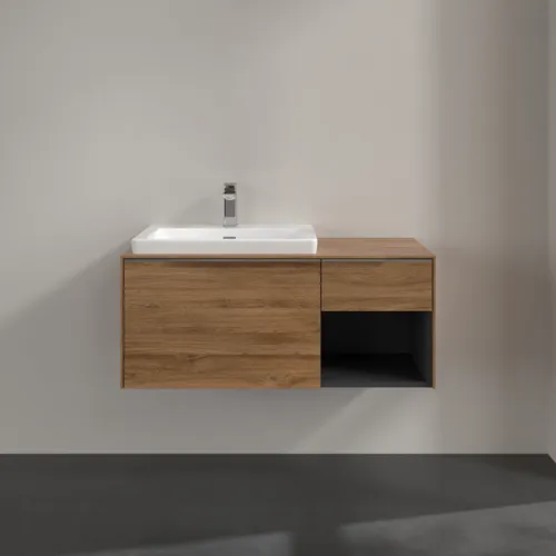 VILLEROY BOCH Subway 3.0 Vanity unit, 2 zásuvky, 1001 x 423 x 516 mm, dub Kansas / dub Kansas #C57200RH, obrázek 3
