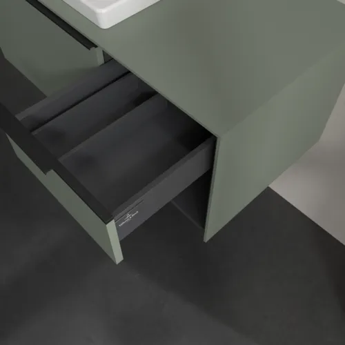 VILLEROY BOCH Subway 3.0 Vanity unit, s osvětlením, 2 výsuvy, 1001 x 423 x 516 mm, Soft Green / Soft Green #C572L1AF, obrázek 8