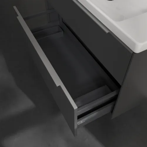 VILLEROY BOCH Subway 3.0 Vanity unit, s osvětlením, 2 výsuvy, 973 x 576 x 478 mm, grafitová barva #C570L0VR, obrázek 7