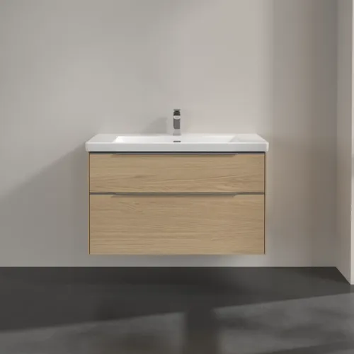 VILLEROY BOCH Subway 3.0 Vanity unit, s osvětlením, 2 výsuvy, 973 x 576 x 478 mm, severský dub #C570L0VJ, obrázek 3