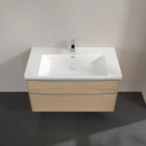 VILLEROY BOCH Subway 3.0 Vanity unit, s osvětlením, 2 výsuvy, 973 x 576 x 478 mm, severský dub #C570L0VJ, obrázek 4
