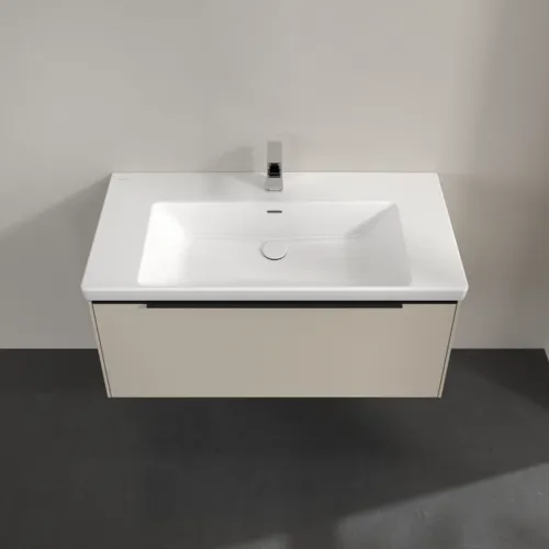 VILLEROY BOCH Subway 3.0 Vanity unit, s osvětlením, 1 zásuvka, 973 x 429 x 478 mm, Cashmere Grey #C569L1VN, obrázek 4