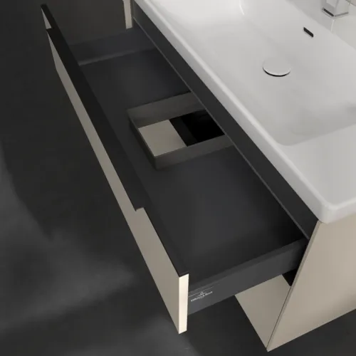 VILLEROY BOCH Subway 3.0 Vanity unit, s osvětlením, 2 výsuvy, 973 x 576 x 478 mm, Cashmere Grey #C570L1VN, obrázek 8