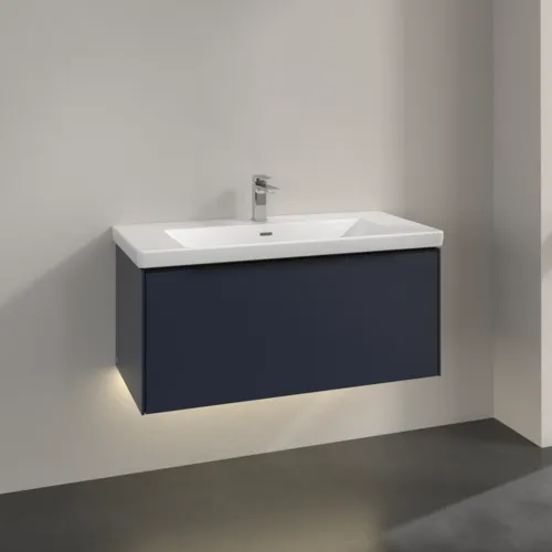 VILLEROY BOCH Subway 3.0 Vanity unit, s osvětlením, 1 zásuvka, 973 x 429 x 478 mm, Marine Blue #C569L1VQ, obrázek 2