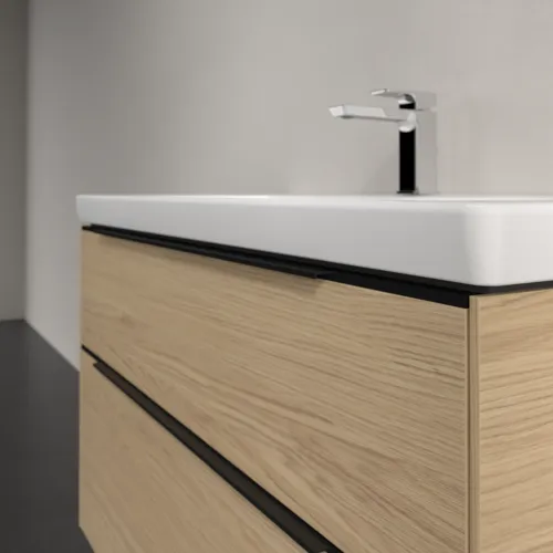 VILLEROY BOCH Subway 3.0 Vanity unit, s osvětlením, 2 výsuvy, 973 x 576 x 478 mm, severský dub #C570L1VJ, obrázek 6