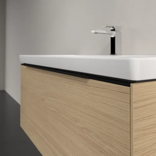 VILLEROY BOCH Subway 3.0 Vanity unit, s osvětlením, 1 zásuvka, 973 x 429 x 478 mm, dub severský #C569L1VJ, obrázek 6