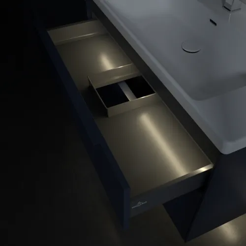 VILLEROY BOCH Subway 3.0 Vanity unit, s osvětlením, 2 výsuvy, 973 x 576 x 478 mm, Marine Blue #C570L2VQ, obrázek 9