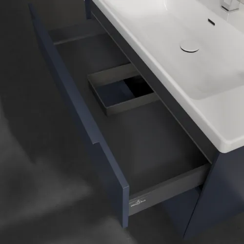 VILLEROY BOCH Subway 3.0 Vanity unit, s osvětlením, 2 výsuvy, 973 x 576 x 478 mm, Marine Blue #C570L2VQ, obrázek 8
