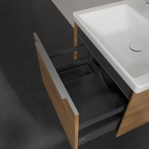 VILLEROY BOCH Subway 3.0 Vanity unit, s osvětlením, 1 zásuvka, 572 x 429 x 478 mm, dub Kansas #C577L0RH, obrázek 7