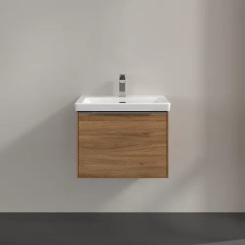 VILLEROY BOCH Subway 3.0 Vanity unit, s osvětlením, 1 zásuvka, 572 x 429 x 478 mm, dub Kansas #C577L0RH, obrázek 3